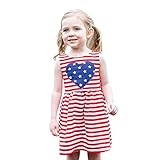(プタス) Putars ベビー服女の子のコットン7月スタードレス服サンレスカジュアルドレス18ヶ月 - 5歳