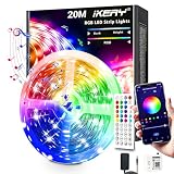 IKERY LEDテープライト 20M リモコン制御 RGB 調光調色 間接照明 LEDテープ 24V 4ピン 店舗 ゲーム室 カラオケ 室内 ハロウィン クリスマス パーティー 装飾用 雰囲気作りテープライト
