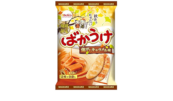 Amazon 栗山米菓 18枚ばかうけ焦がしキャラメル味 18枚 12袋 栗山米菓 せんべい 米菓 通販