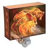 Bear with cubsキャンバスNightlight