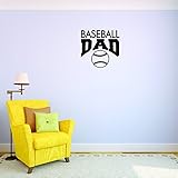 デザインwith Vinyl Jer 143 4野球DadスポーツQuote Sign Boy Girl子供の寝室ビニール壁デカールステッカー 20" x 20" JER 143 4 1