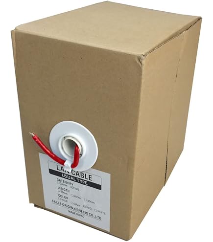 Amazon.co.jp: 日本製線 環境配慮型Cat6 LANケーブル（300m巻き） EM