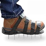 芝生 エアレーション ガーデン スパイク 靴 園芸用 芝生穴あけ用 足取り付け ガーデニング シューズ 農業用 芝生通風 農作業 庭の草 金属爪 園芸建設業用 建設業用 組み合わせ