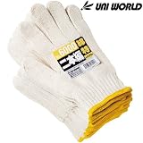ユニワールド/綿特紡 2本編み/12双×10セット(120双入り) カラー：キナリ サイズ：フリー 品番：6000