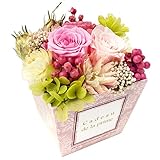 プリザーブドフラワー シャビーシック ボックス ピンク