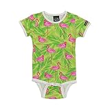 【Villervalla】 ヴィッレヴァッラ  ロンパース アニマルプリント フラミンゴ FLAMINGO 80cm みどり 115CX