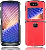 Motorola Razr 5G 2020 ケース モトローラ Razr 5G ケース 【Jinmdz】背面ケース 合成皮革 携帯カバー 軽量 衝撃吸収 レザー razr 5g カバー （赤）