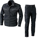 (トップシャレトン) TS DESIGN 作業服 ・作業服 上下セット(長袖ブルゾン+カーゴパンツ) (5116,5114) ブラック LL
