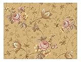 York Wallcoverings LN7541SMP Remington Rose Tulip Floral Vine 8 X 10 Wallpaper Memo Sample [並行輸入品]