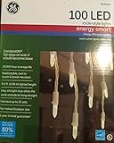 GE 100-Count LED Mini White Christmas Icicle String Lights - White Wire [並行輸入品]