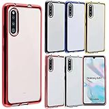 Galaxy A41 ケース TPU color GalaxyA41 ソフトケース 透明 カバー クリアケース スマホケース 薄型 保護 耐衝撃 ギャラクシーA41 au SCV48 docomo SC-41A レッド A395GA41RE