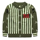 eTree Baby Boys ' 100 %綿野球服カーディガンジャケットセーター カラー: グリーン