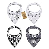 iZiv 4枚ベビービブ【食事用スタイ】防水よだれかけベビー0-2歳（カラー10）