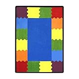 Joy Carpets Kid Essentials Early Childhood Block Party Rug Multicolored 7'8 x 10'9 [並行輸入品]