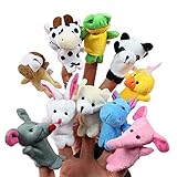 Domybest指人形　おもちゃ 子供　布製 知育玩具　動物　パペット ぬいぐるみ　ごっこ遊び 物語　想像力を育てる　10個セット　ランダム発送