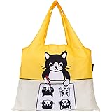 [プレーリードッグ] [公式WEB限定] 白黒さんいらっしゃい 折りたたみ エコバッグ 2way 大容量 (てんちゃんお絵かき)