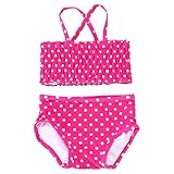ラッフルバッツ Ruffled Swimwear スイムウエア Berry Ruched Polka Dot Bikini ベリーシャーリングポルカドット 水着 キッズ [並行輸入品]
