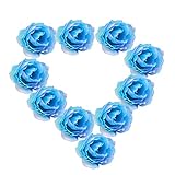 Merssavo ウェディングヘアクリップコサージュのDIYの装飾工芸のための10倍の人工シルクフラワーヘッド