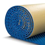 SOOMJ 吸音材 吸音スポンジマット 耐火性 ドラムに最適 子供部屋防音 吸音大面積 裏面が粘着テープ付きなのでカットして簡単貼り付け (ブルー)