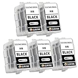 【SUNINK】キャノン 用 互換 詰め替えインク BC-365XL/BC-345XL/BC-310XL (BK/顔料ブラック)*5【合計5本】対応:TS3530/TS3130/TS3130S/TS3330/TS203/TR4530/MP493/MP280/MP490/MP480/MP270/MX420/MX350/iP2700