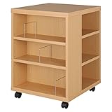 日本製 キャスター付き マルチ収納ワゴン サイドテーブル 本棚 書棚 収納 キャビネット 棚 ナチュラル