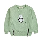 PANCY 子供服 春秋 長袖 Tシャツ トレーナー 丸い襟 キッズ 男の子 女の子 ベビー おしゃれ カジュアル ファッション 可愛い 動物 パンダ プリント 3色