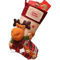 Bestmoodクリスマス ソックス 可愛い クリスマスツリー飾り ギフトバッグ プレゼント袋 クリスマス用品 サンタ靴下 壁掛け 装飾 お菓子入り 置物