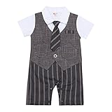（イーエフイー）EFE　ベビー　ロンパース　幼児　新生児　男の子　フォーマル　ネクタイ コーヒー 70