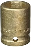Ampco Safety Tools I-3/4D24MM Socket, Impact, Non-Sparking, Non-Magnetic, Corrosion Resistant, 3/4 D