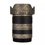 Sigma 18-50mm F2.8 DC DN用カメラレンズステッカー Sony E/Fuji Xマウントカメラコートラップフィルムプロテクタービニールデカールスキン1:2.8 18-50 2.8(ウェーブゴールド)