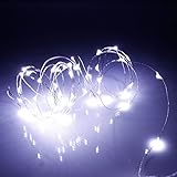 イルミネーションライト LED　防水 クリスマスツリー飾り ガーデン 宝石のような美しいジュエリーライト 結婚式 パーティー 七夕 庭屋外 室内の飾り 50球 5m ホワイト