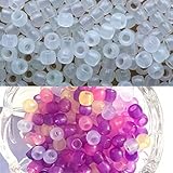 gresorth 800個UV ReactiveプラスチックビーズマルチカラーChanging DIYブレスレット用、ネックレス、キーチェーン6 x 7 mm