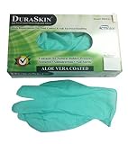 Liberty Glove & Safety 2010AL/L Duraskin Aloe Vera Nitrile Disposable Glove, Large, Light Green (Pac