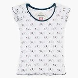 Mademoiselle papillon レディース フリル 半袖 Tシャツ マーブルピッグ 【ネイビーsize:2(L)】