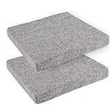 クッション 低反発座布団 座蒲団 40*40cm 麻リネン カバー 超通気性 丸洗える 2枚セット