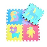 wenasi 10個( 12 " x12 " )フォームマット動物キッズパズル遊びマット非毒性の床の子のおもちゃ幼児幼児キッズ赤ちゃん部屋