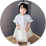 ベビー用 兎の耳 チュールワンピース チュールスカート チュニック チュチュスカート プリーツスカート 半袖Tシャツ 夏 女の子1~3歳 ブルー73cm