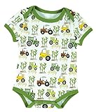Stephan Baby Snapshirt-Style Down on the Farm Tractor Diaper Cover, Green/White/Yellow, 0-3 Months b