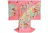 お宮参り 着物 女の子 初着 産着　om-l-268 【女の子用お守りフードセット，贈答用化粧箱，きもの保存用たとう紙 プレゼント！】