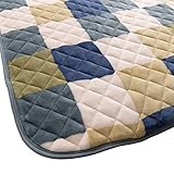 敷き布団 セミダブル 敷き毛布 敷きパッド マイクロファイバー 静電気防止 ウォッシャブル チェックグリーン