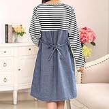 【ノーブランド品】　ボーダーワンピース XL