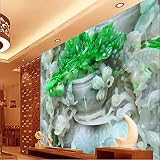 Sproud 大規模なカスタムの壁紙ユ Qi Lin キャベツジャスパーリビングルームベッドルームソファテレビ装飾背景壁 200 Cmx 140 Cm