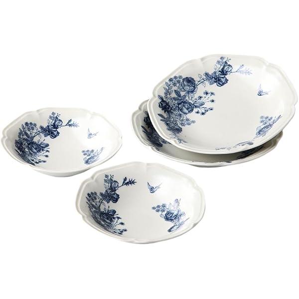 Amazon｜山下工芸(Yamasita craft) 雪化粧藍花3.3丸皿 9.8×9.8×1.9cm 