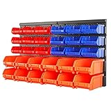 iimono117　ツール パーツキャビネット 壁掛けタイプ / 部品ケース 30個セット 部品棚 工具箱 収納ケース 壁掛け 部品 パーツ 仕分け 壁掛棚 カラーボックス 収納ボックス 小物キャビネ