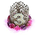 ノーブランド品 ベビーガール　誕生日パーティー　王冠　ヘッドバンド　帽子　レースの花　全6ナンバー - ＃3