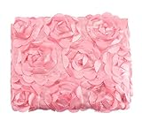 zjskin新生児赤ちゃん写真写真プロップ3dローズフラワーBackdrop Beanbagブランケットラグ 100cm*65cm ピンク