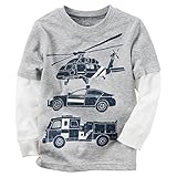 Carter's（カーターズ） 乗り物プリント重ね着風Tシャツ 12M(9-12ヶ月) [並行輸入品]