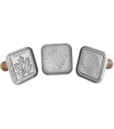 Amazon | Nordic Ware Cookie Stamps, Set of 3, with Blue Handles