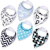 Baby Bandana Bibs for Drooling and Teething – 余分な吸収性有機コットンよだれかけユニセックス男の子女の子by maxamstars – 6パック カラー: