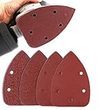 BEE&BLUE サンドペーパー 研磨シート サンダー用 三角形 研磨材 サンディングシート 40枚入り 5穴あき